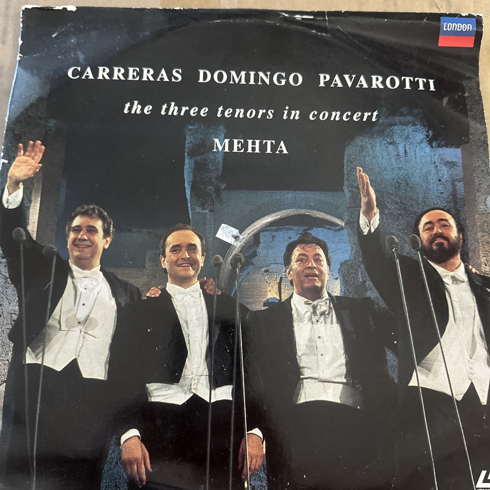 MEHTA THREE TENORS IN CONCERT CARRERAS DOMINGO PAVAROTTI LASERDISC