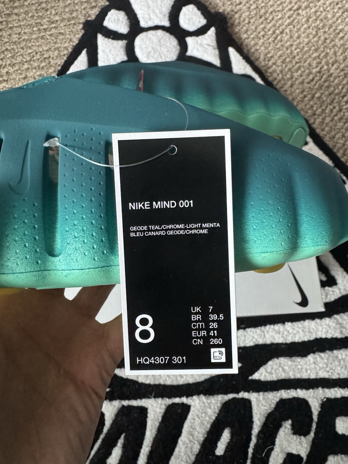 Nike Mind 001 “Geode Teal Light Menta”Size 8 HQ4307-301