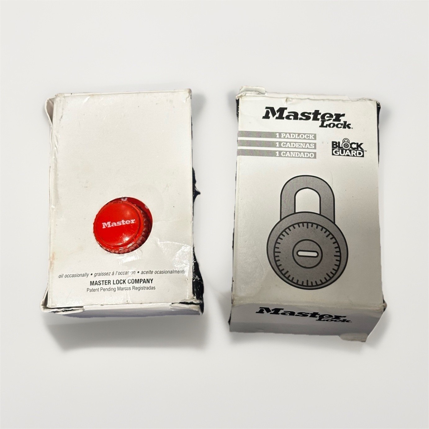 Master Lock Combination Padlocks Red & Blue Steel Shackle