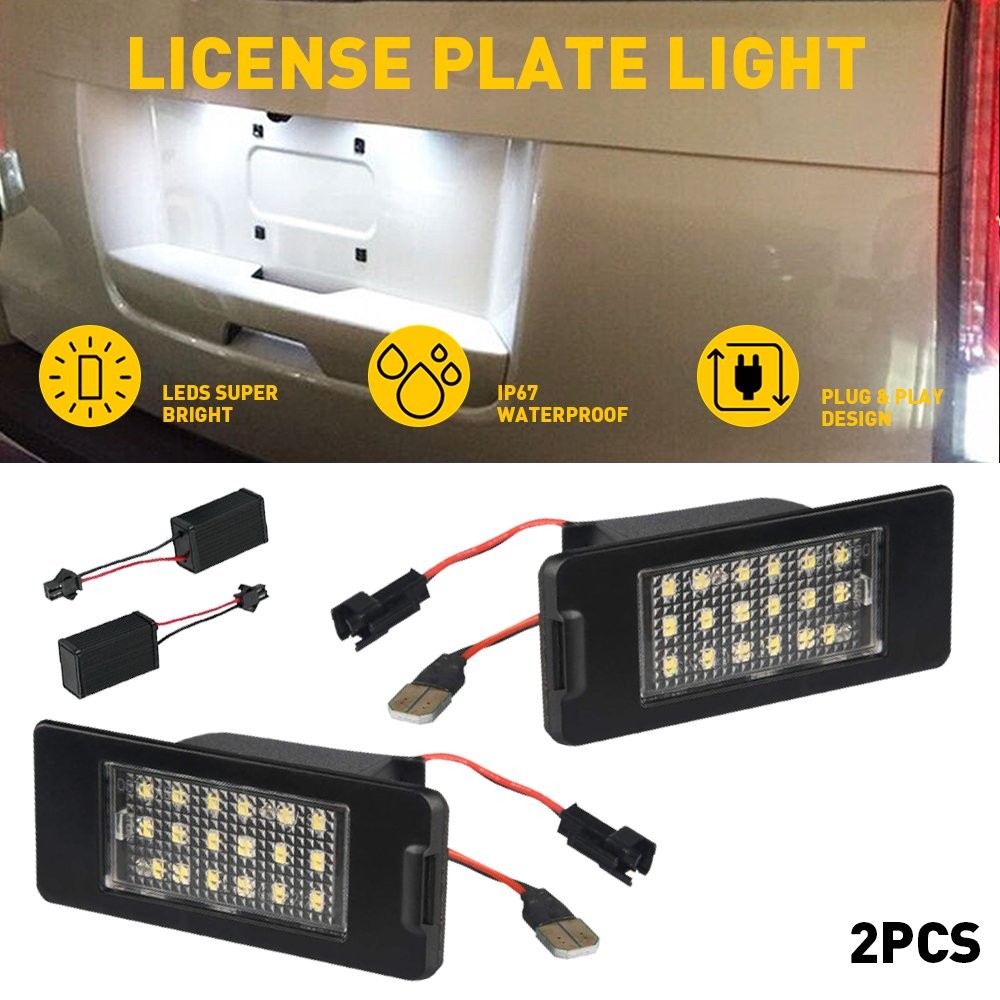 LED 2* License Plate Light Fit 2015 2017 2016 2018 2019 Cadillac ATS Super White