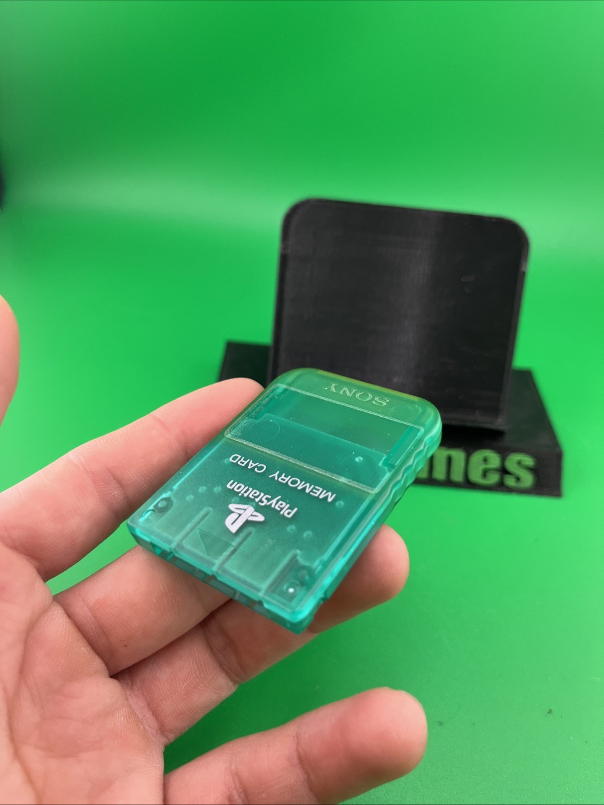 PlayStation Psone OEM Memory Card Emerald Green SCPH-1020