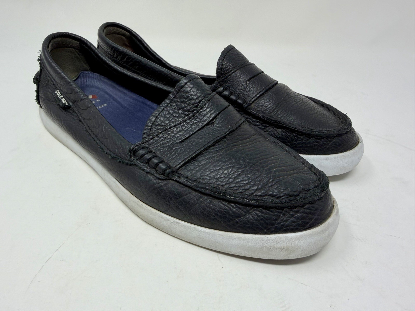 Cole Haan Women’s 7.5B Nantucket Dress Slip On Soft Leather Penny Loafers Black