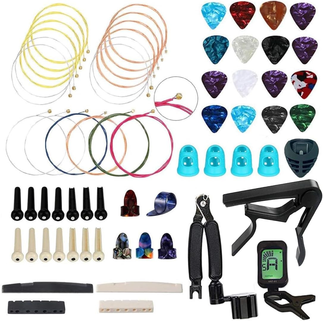 66PCS Guitar Accessories Kit, Acoustic Changing Tool, Including Guitar Acoustic