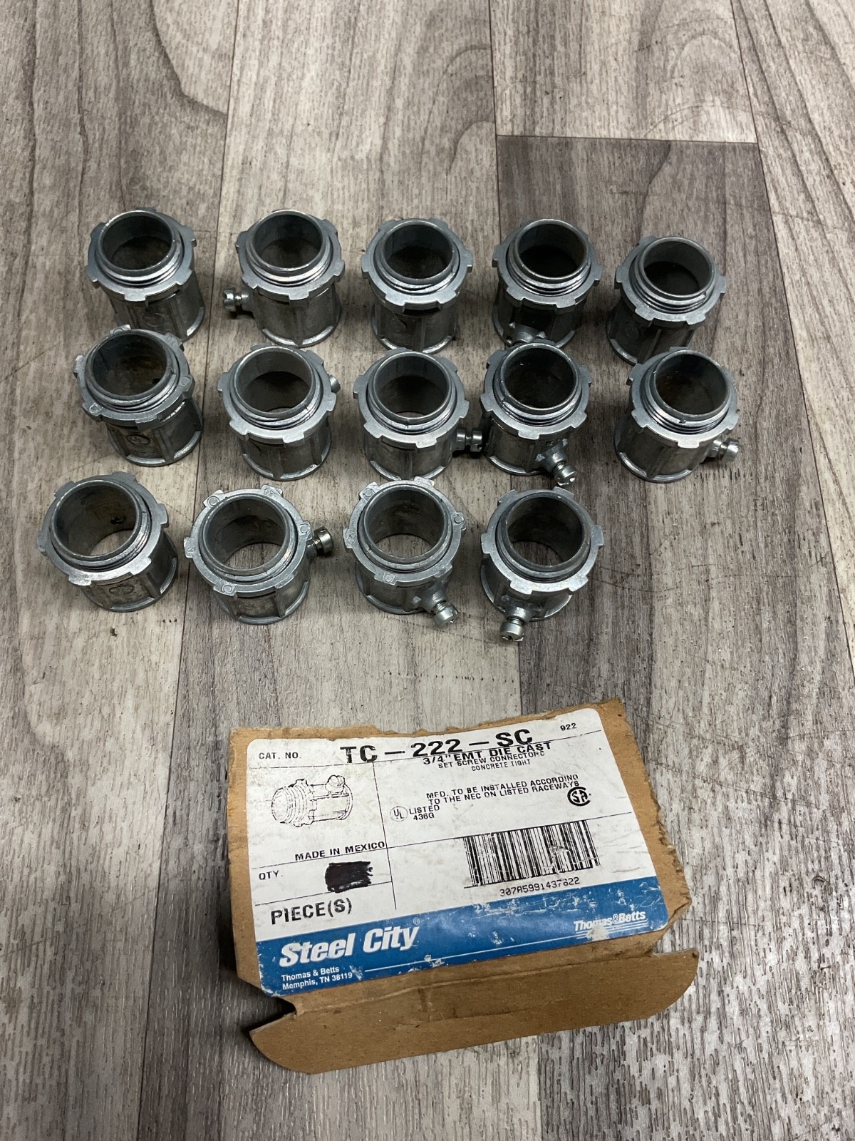 Thomas & Betts Steel City TC-222-SC 3/4" Screw Connectors *lot of 14* #4009F152S