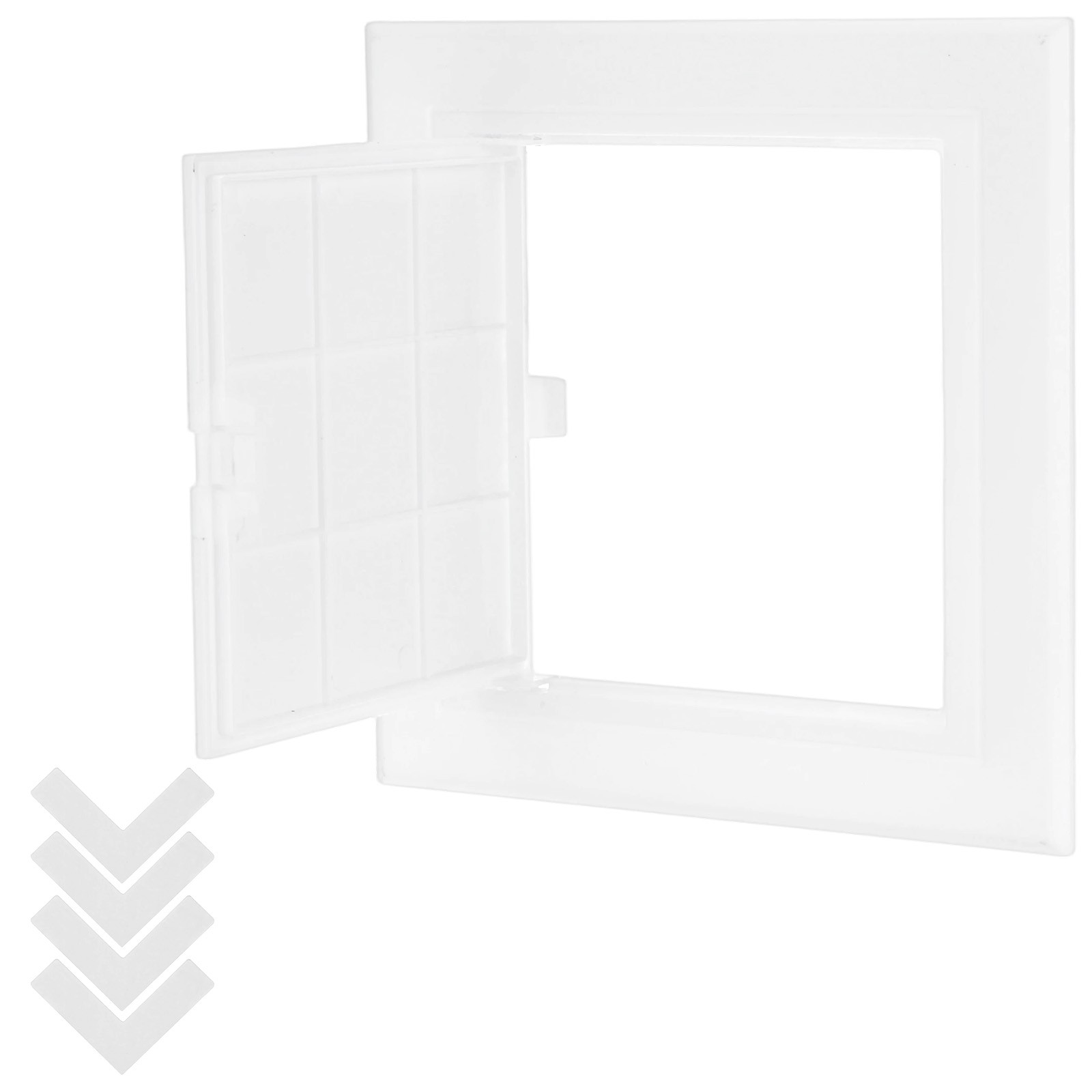 1-Pack Access Panel for Drywall, 4.9x5" Plastic Self Adhesive Cover [White]