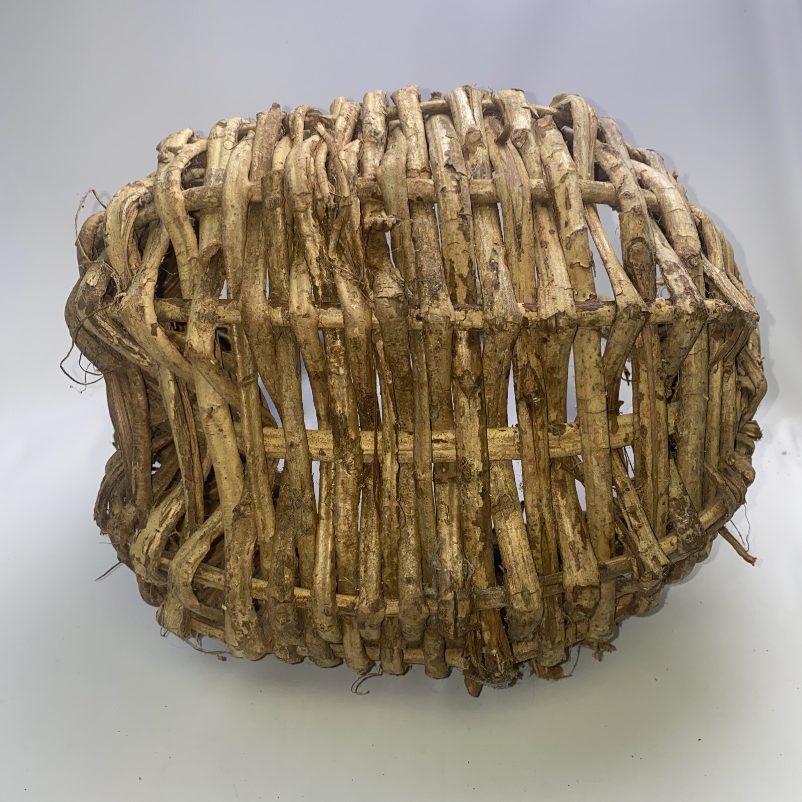 Vintage Rustic Wooden Farmhouse Handmade Basket