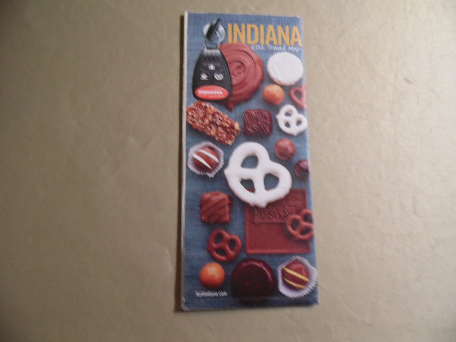Indiana Travel Map / Circa 2012 / Free Domestic Shipping