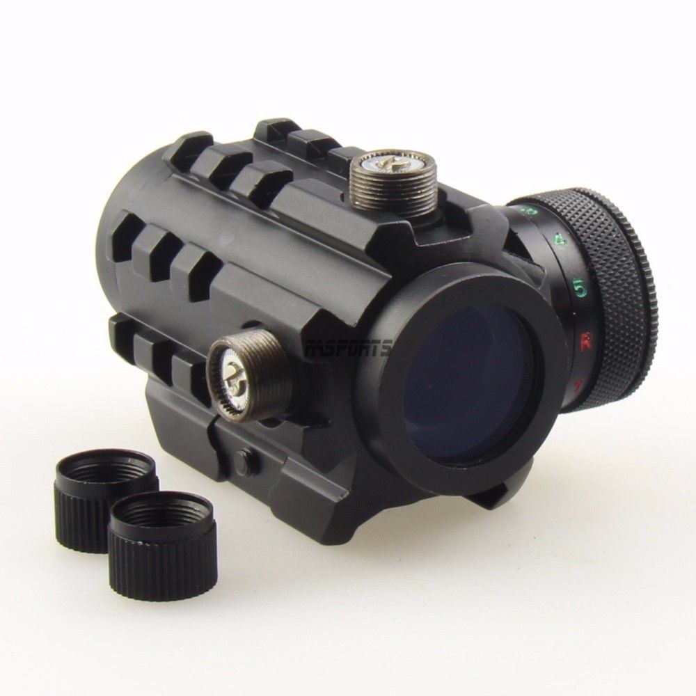 Red + Green Dot Reflex Sight Compact 1x20 Dual Illuminated /w 5-rail