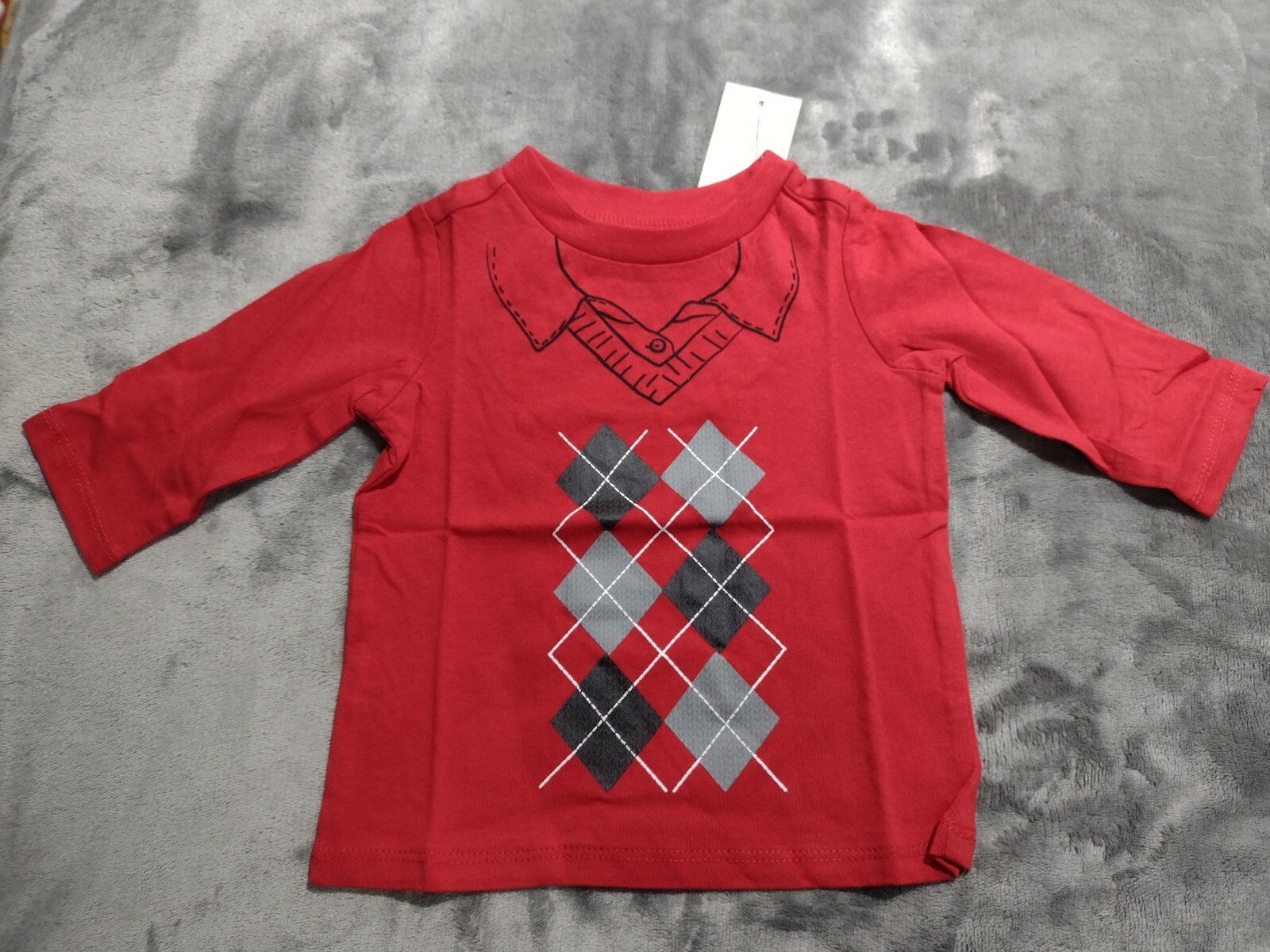 BNWT Baby Boys Long Sleeved Top Size 3-6 Months Red