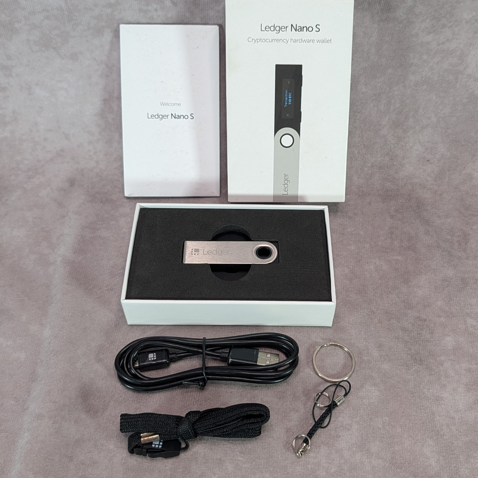 Ledger Nano S Hardware Wallet Cryptocurrency Bitcoin Storage Complete Open Box