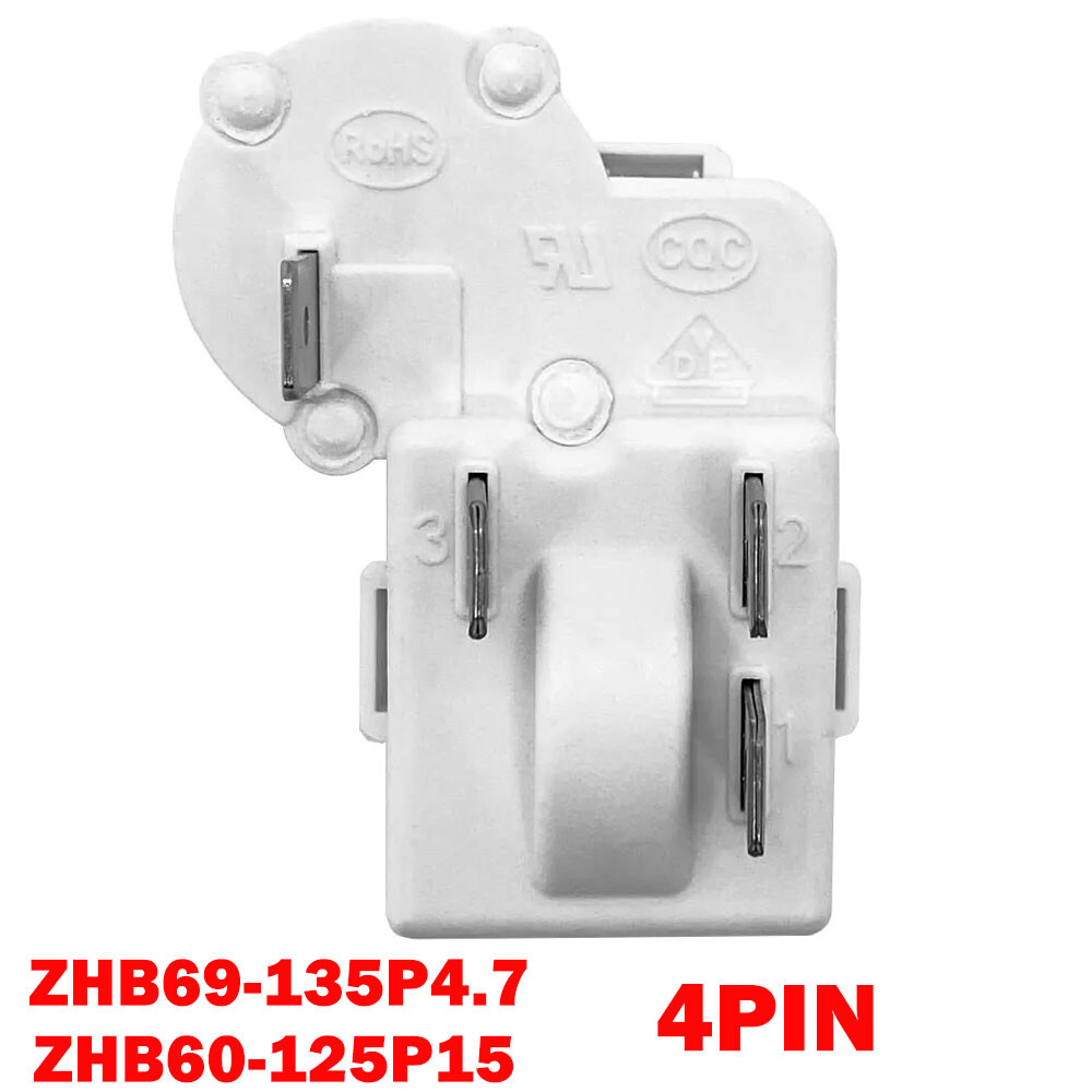 1Pc ZHB60-125P15 4-Pin Refrigerator Compressor ZHB69-135P4.7 PTC Starter