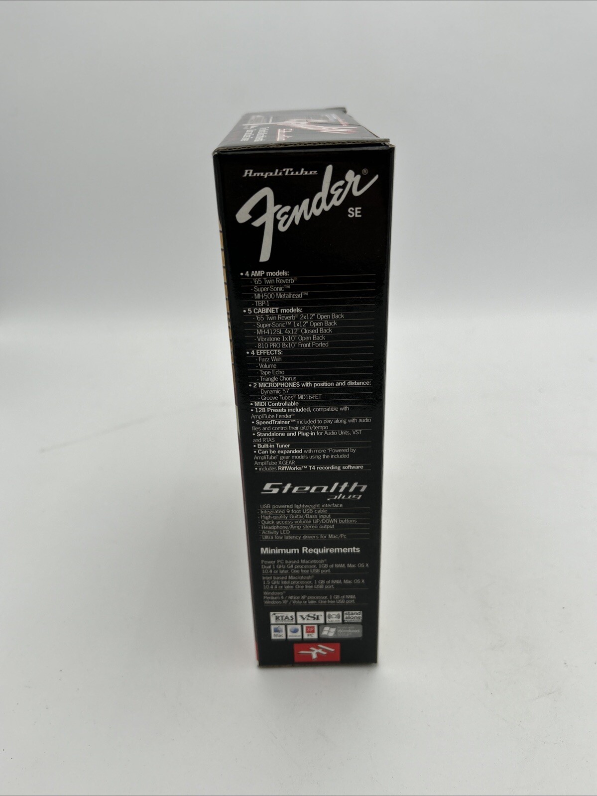 Fender Amplitude Studio IK Multimedia Stealth Plug Guitar Interface - New Sealed