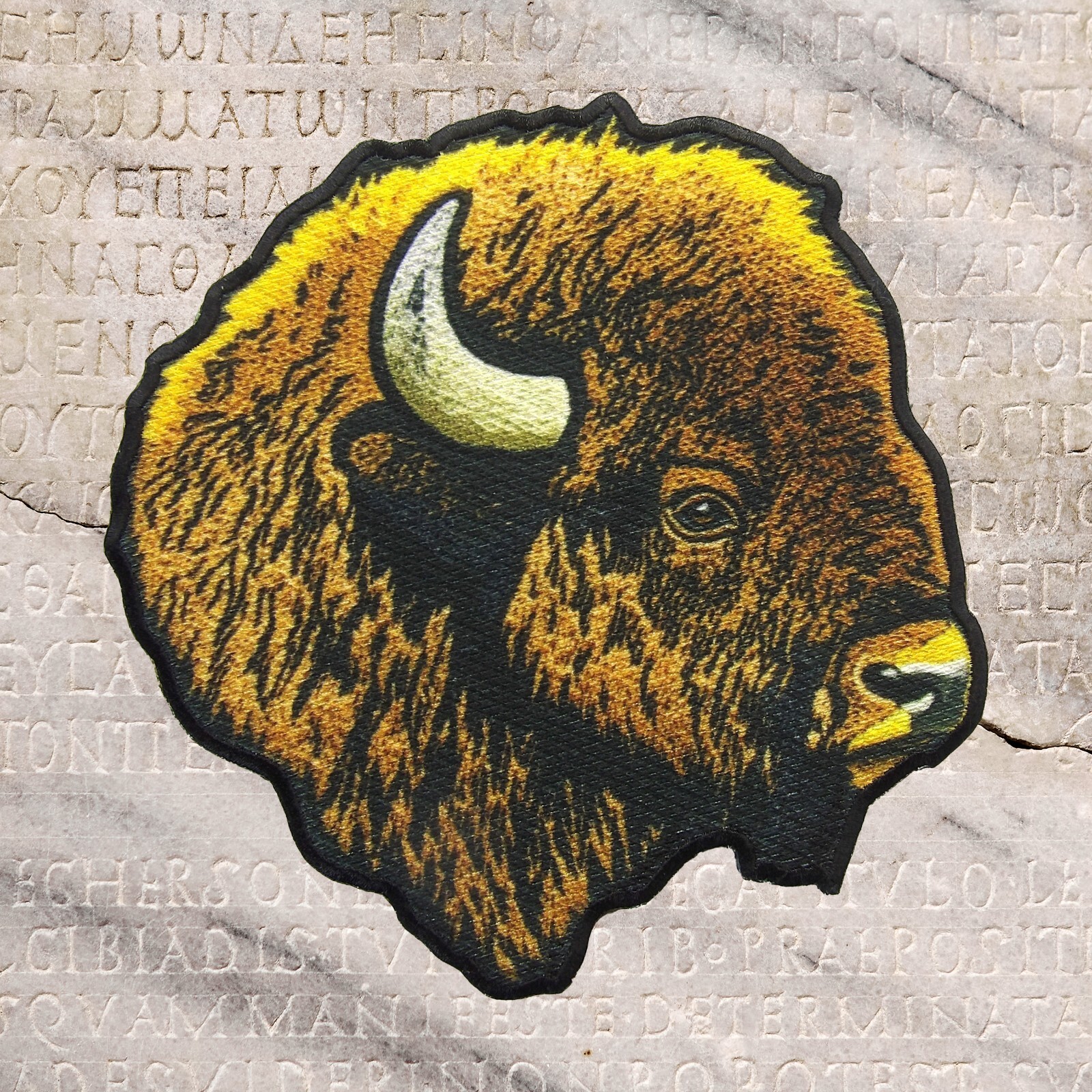 American Bison Applique Patch - Buffalo Animal Badge 3" (Iron on)