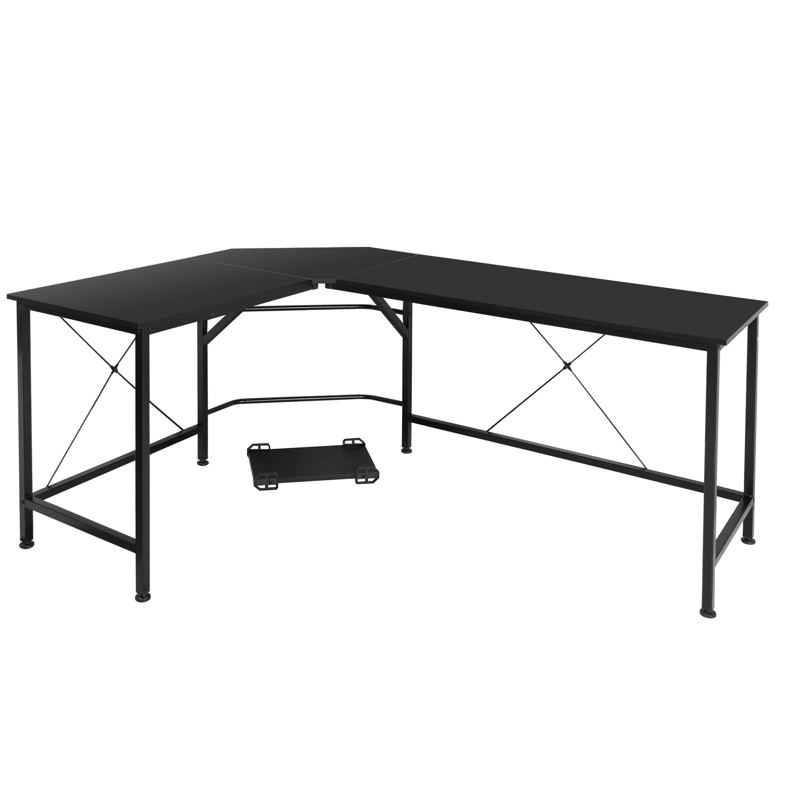 L-Shape Computer Desk Coner Study Writing Table Workstation PC Home Laptop 66"