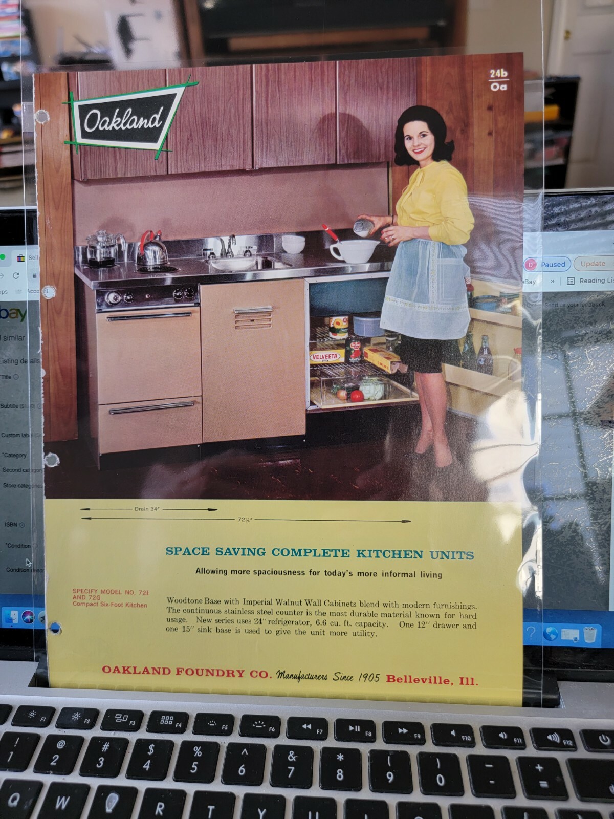 1964 Oakland Foundries Custom Kitchens Architects Catalog