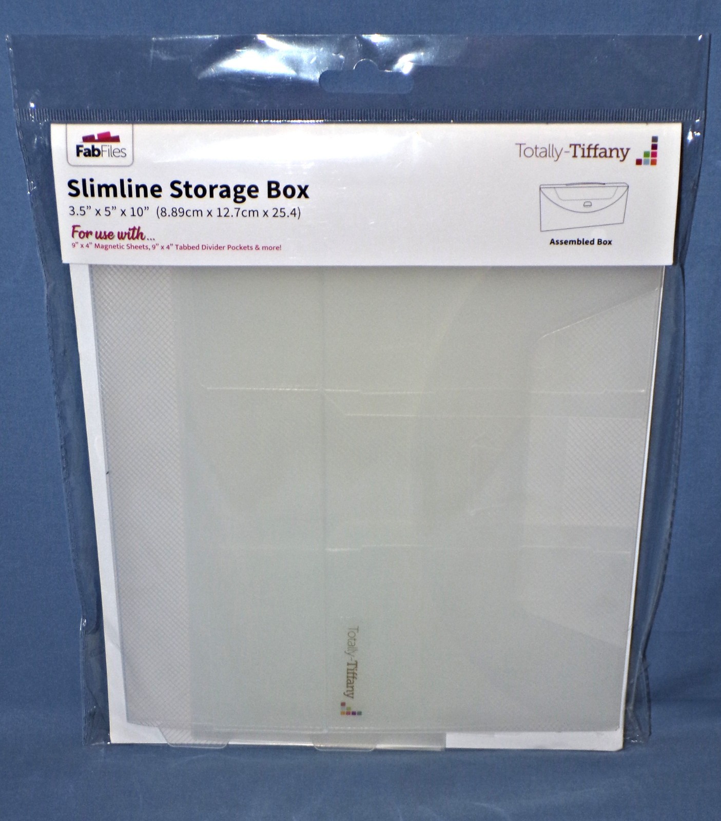 Totally Tiffany Slimline Storage Box 1 pc Box HTF Fab Files New Free Shipping