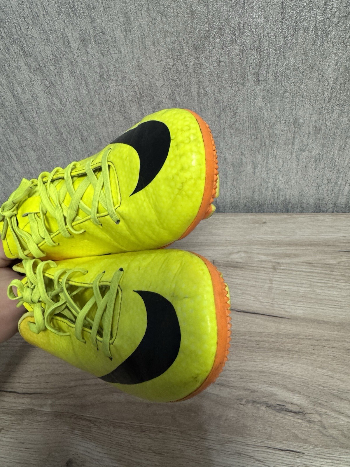Nike Mercurial Victory Neon Yellow And Orange Soccer Cleats Size 11 Rare Vapor