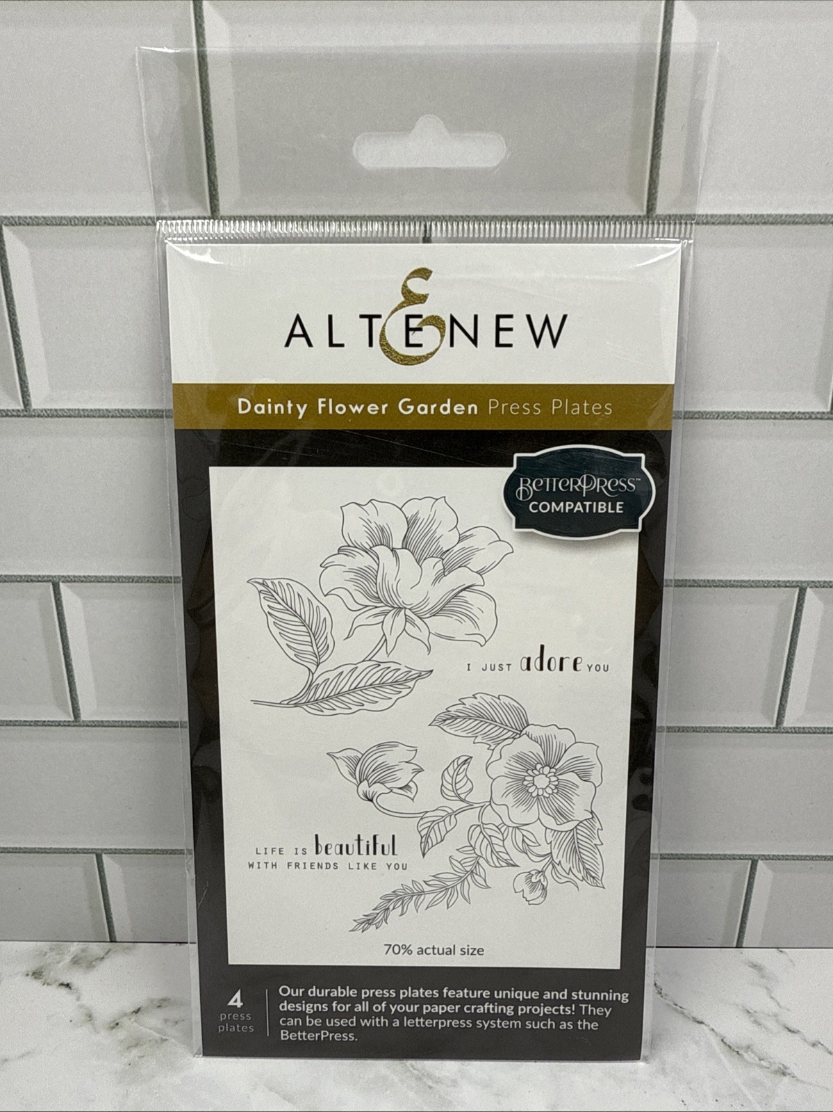 Altenew Dainty Flower Garden Press Plate