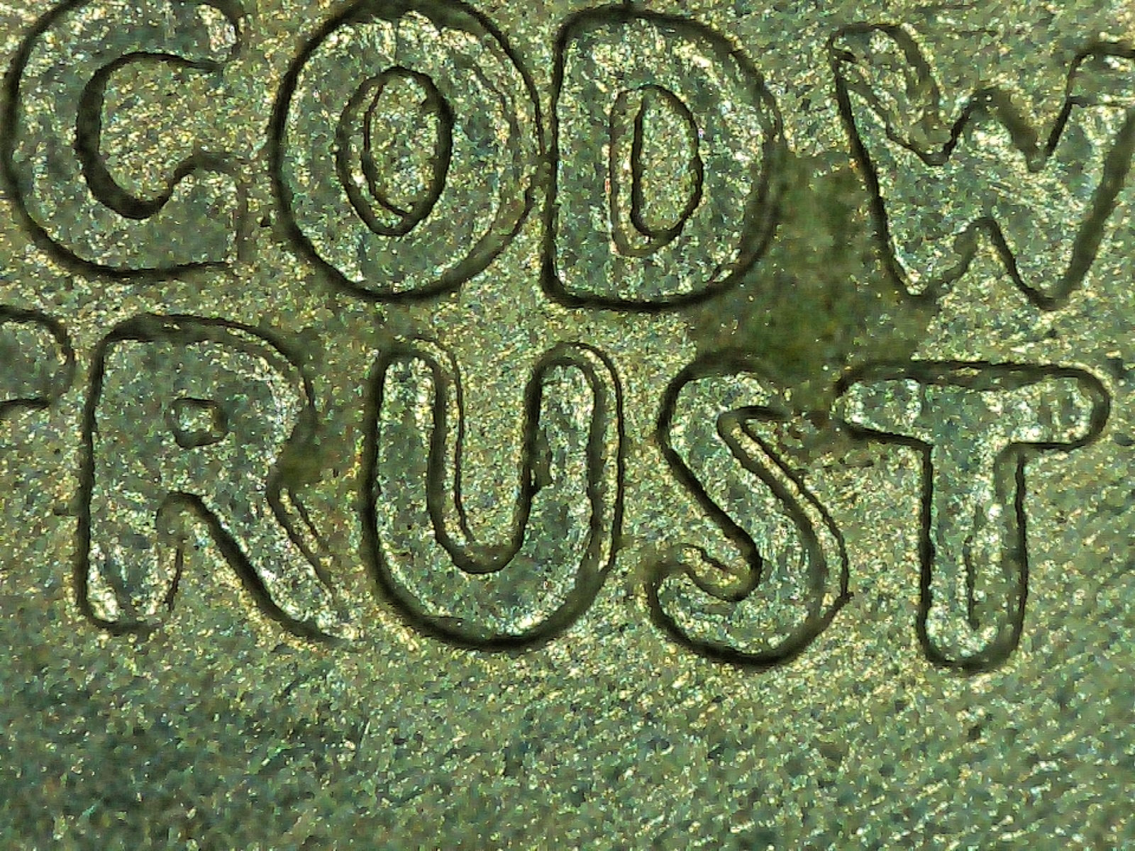 1996 D WASHINGTON QUARTER DIE DDO IN GOD WE TRUST LETTERS