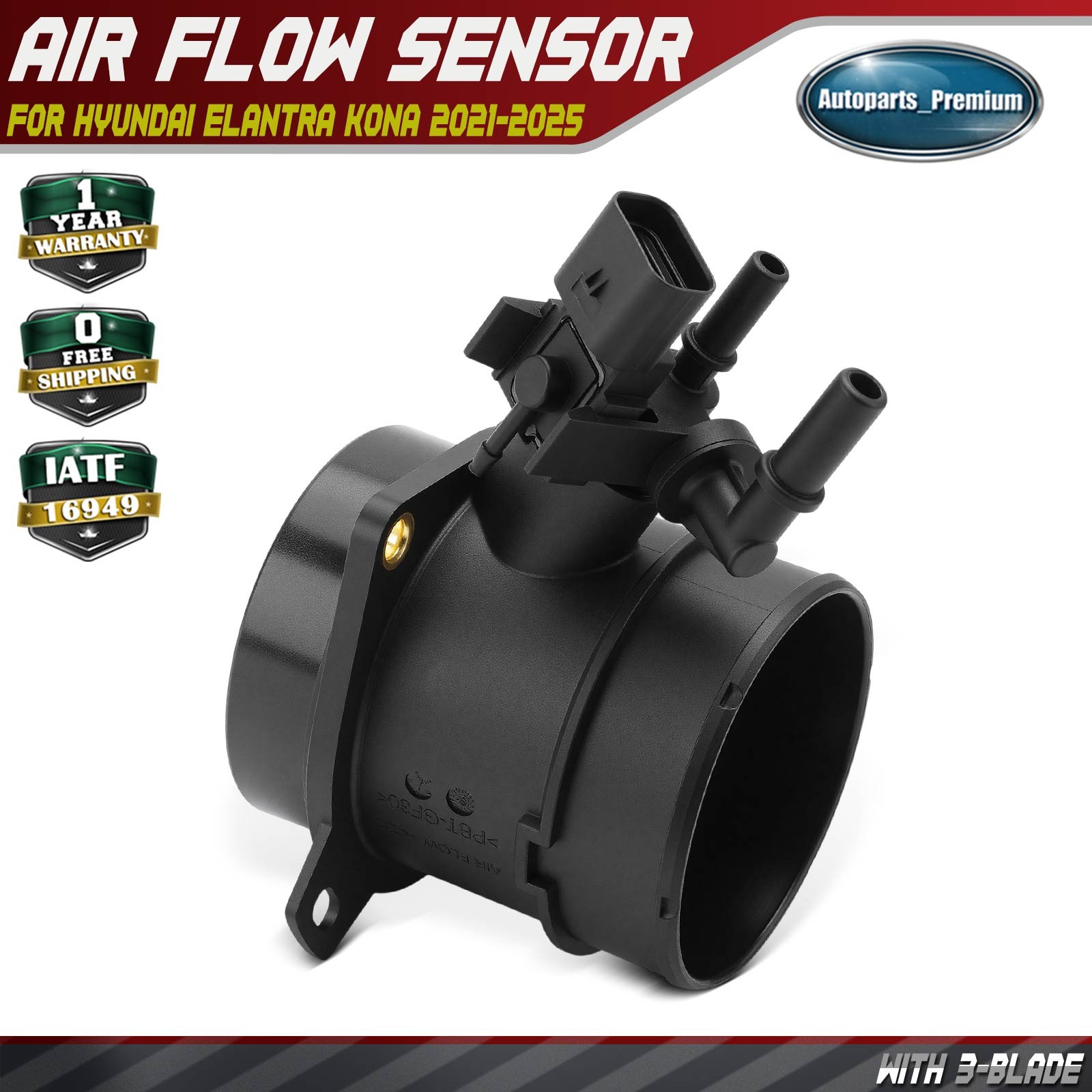 Mass Air Flow Sensor w/ Housing for Hyundai Elantra Kona 2021-2025 31600AA000