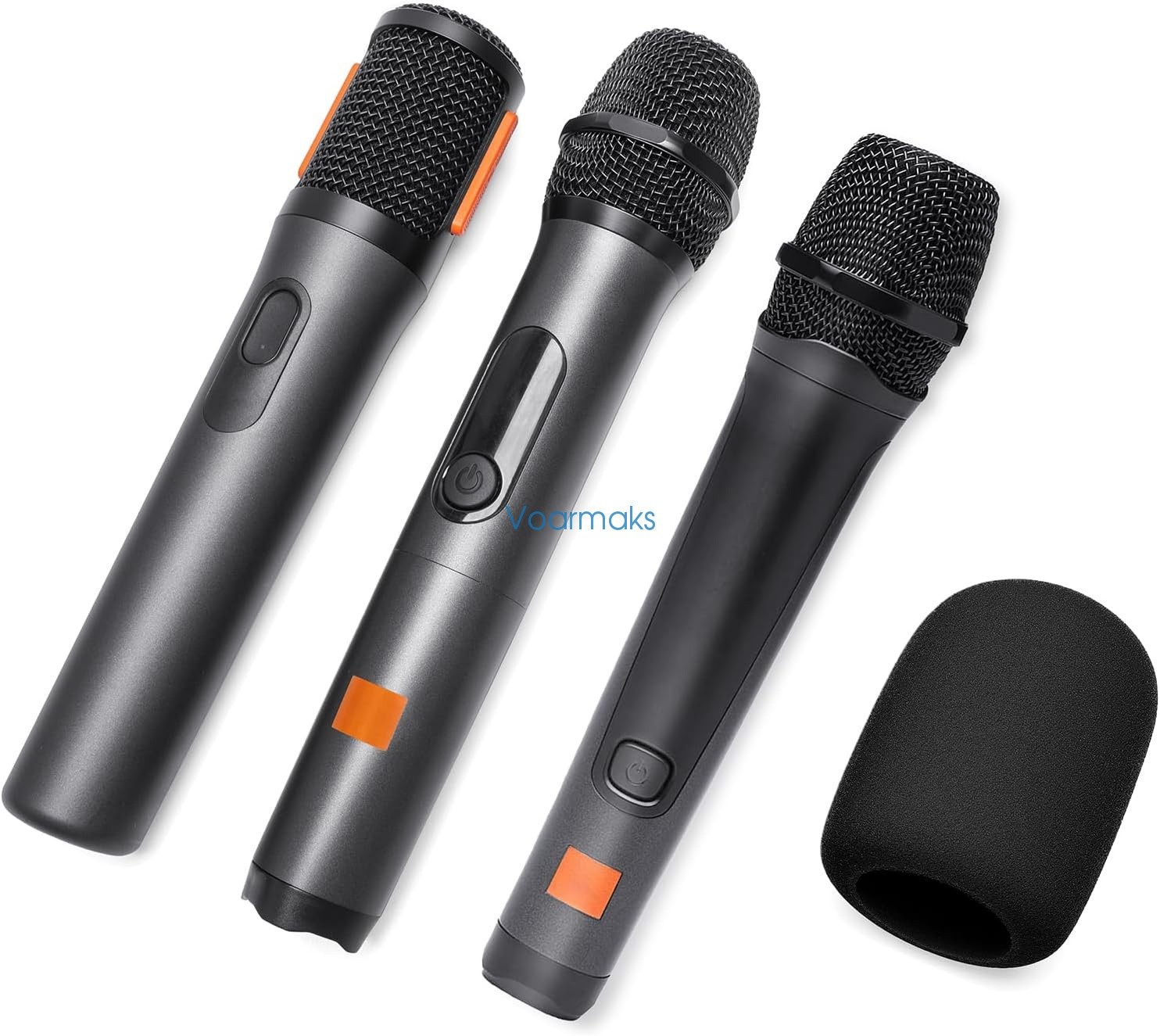 4-Pack Black Mic Cover for JBL Wireless Two Microphone System, PartyBox Mic
