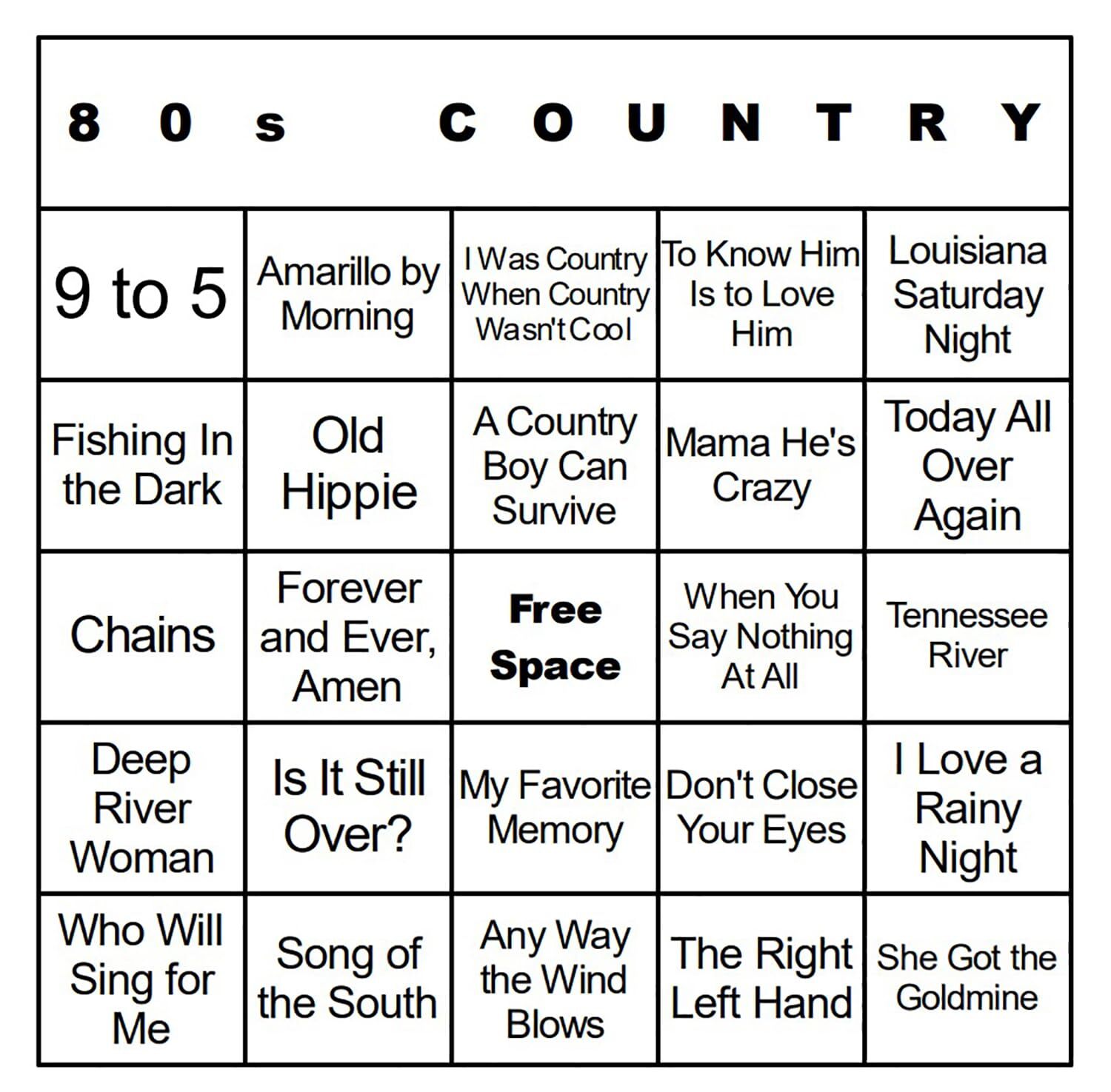 Bangin' Meats CardTunz 100 Music Bingo Cards Printed and Laminated Many Music