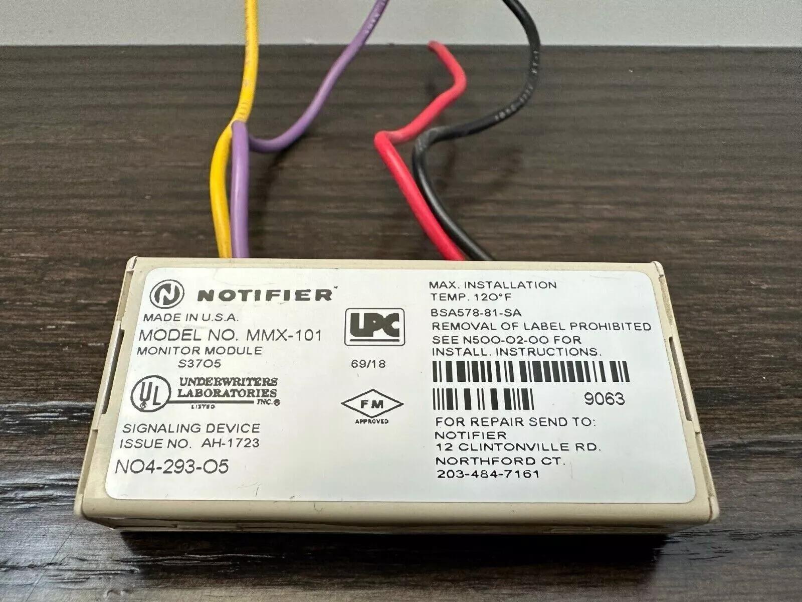 NOTIFIER MMX-101 FIRE ALARM ADDRESSABLE MONITOR MODULE
