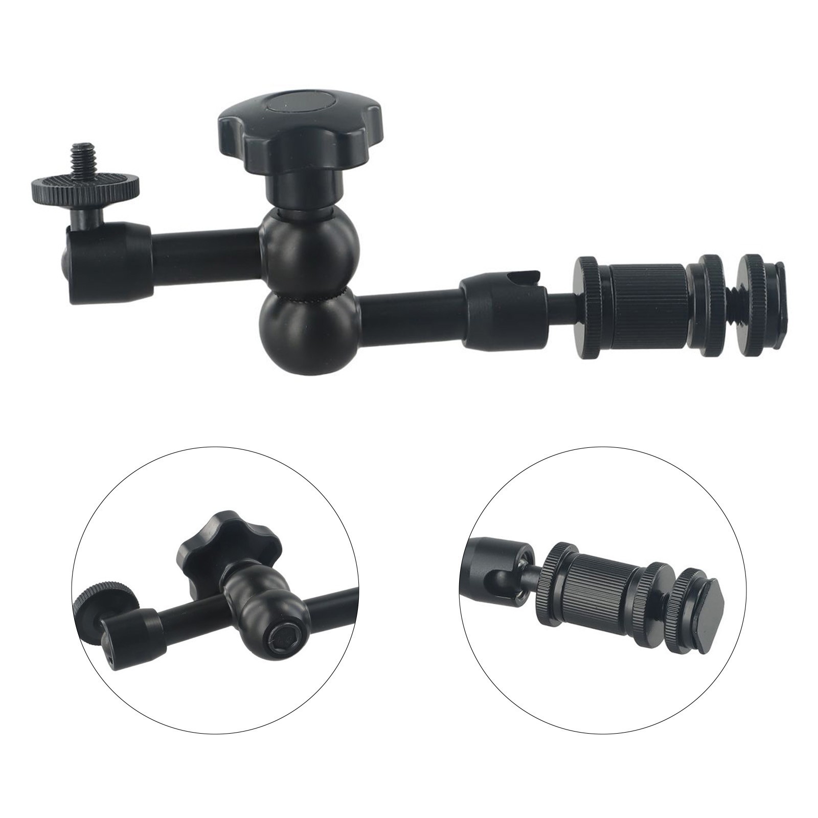 Flexible Camera Mount 14 And 38 Threads Standard Hot Shoe Versatile Mounting