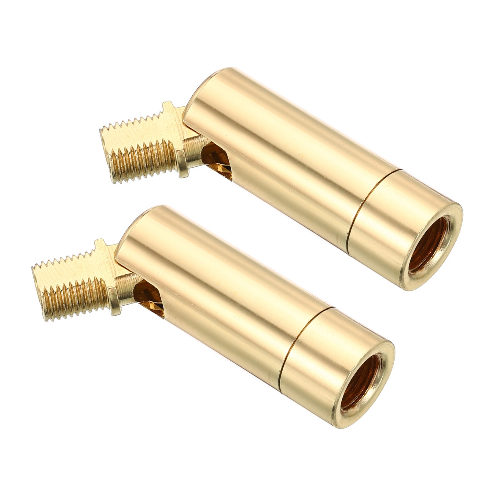 2Pcs 90/350 Degree Sloped Ceiling Light Adapter M10 Thread Gold Tone