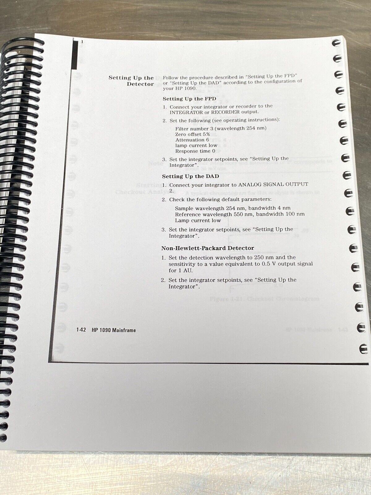 Hewlett Packard HP 1090 Series II HPLC Systems -Users Guide / Manual
