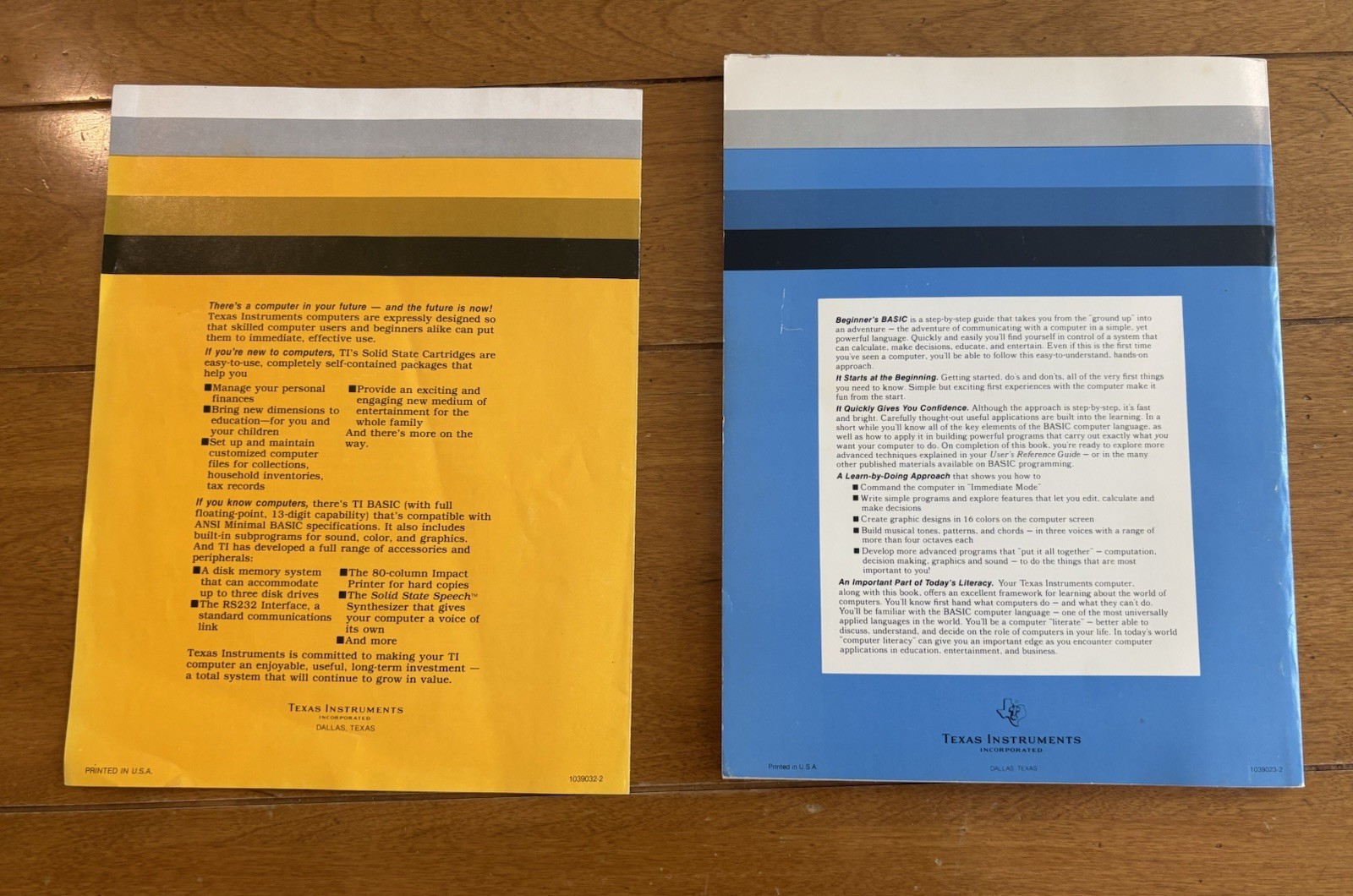 TEXAS INSTRUMENT TI-99/ 4A Computer Beginner's Basic Manual