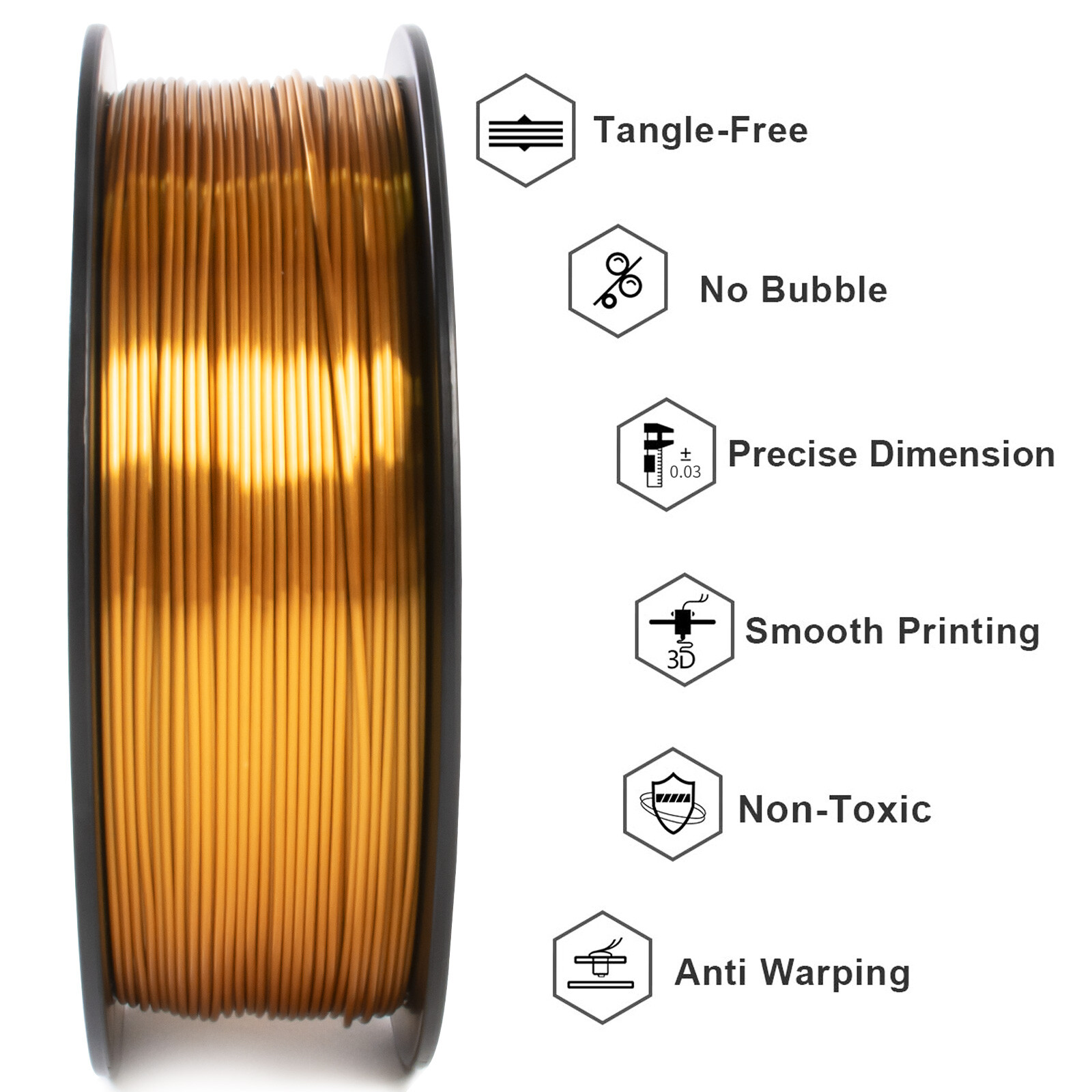 Geeetech 3D Printer Filament Silk PLA 1.75mm 1KG Multicolor For FDM 3D Printer