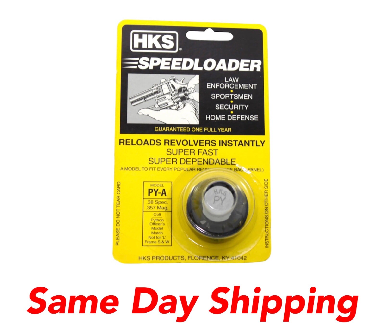 HKS Series A .38 Spec/.357 Mag 6 Round Revolver Speed Loader Model-PY-A