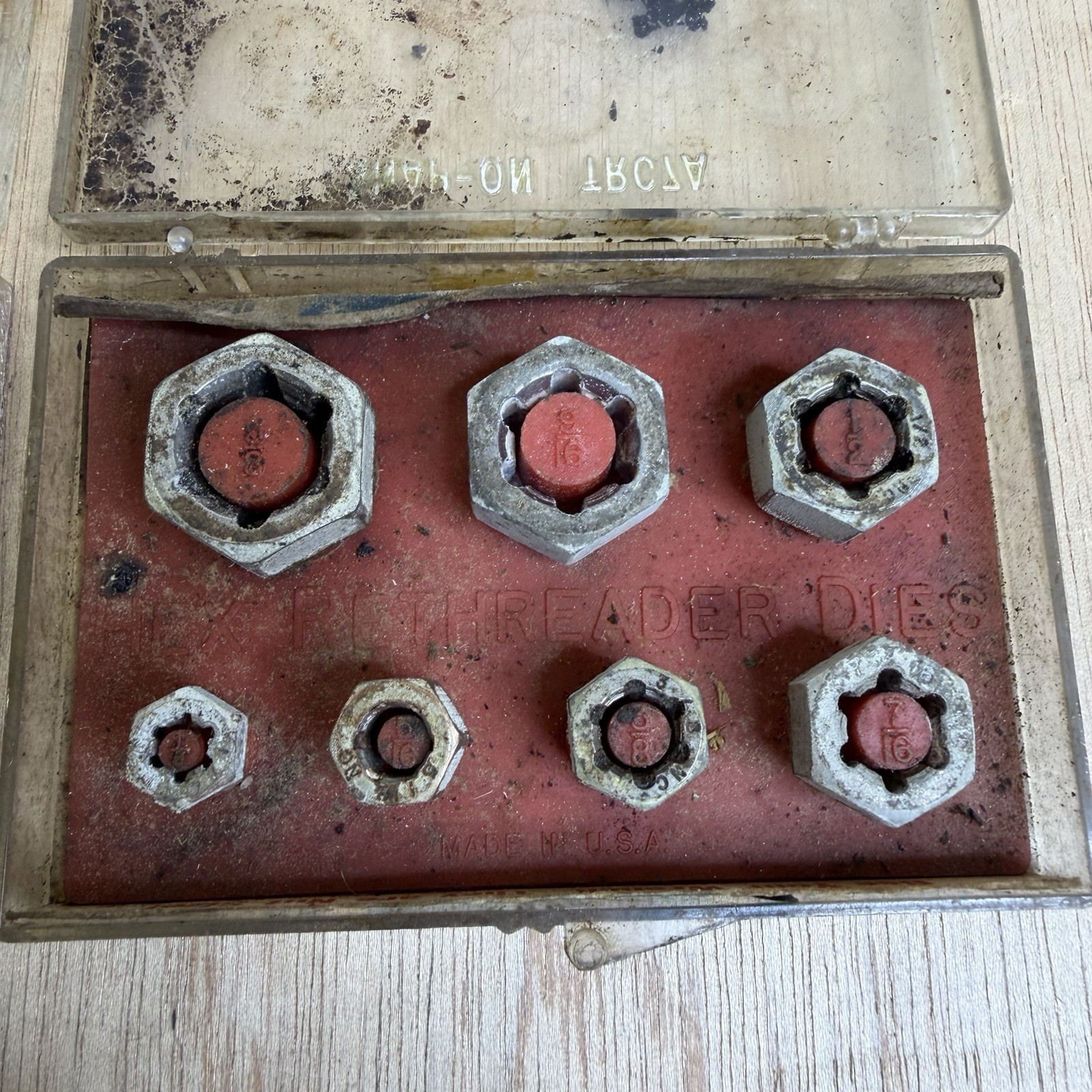 VTG SNAP ON TRF7A & TRC7A RE-THREADER DIE SETS SAE & HEX COURSE & FINE