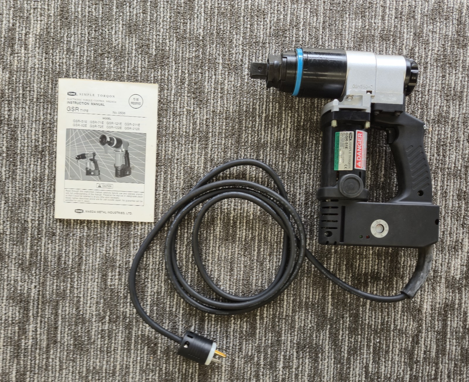 Tone GNR-51E Simple Torqon 1" Drive Electric Torque Control Wrench 150-370ft-lb