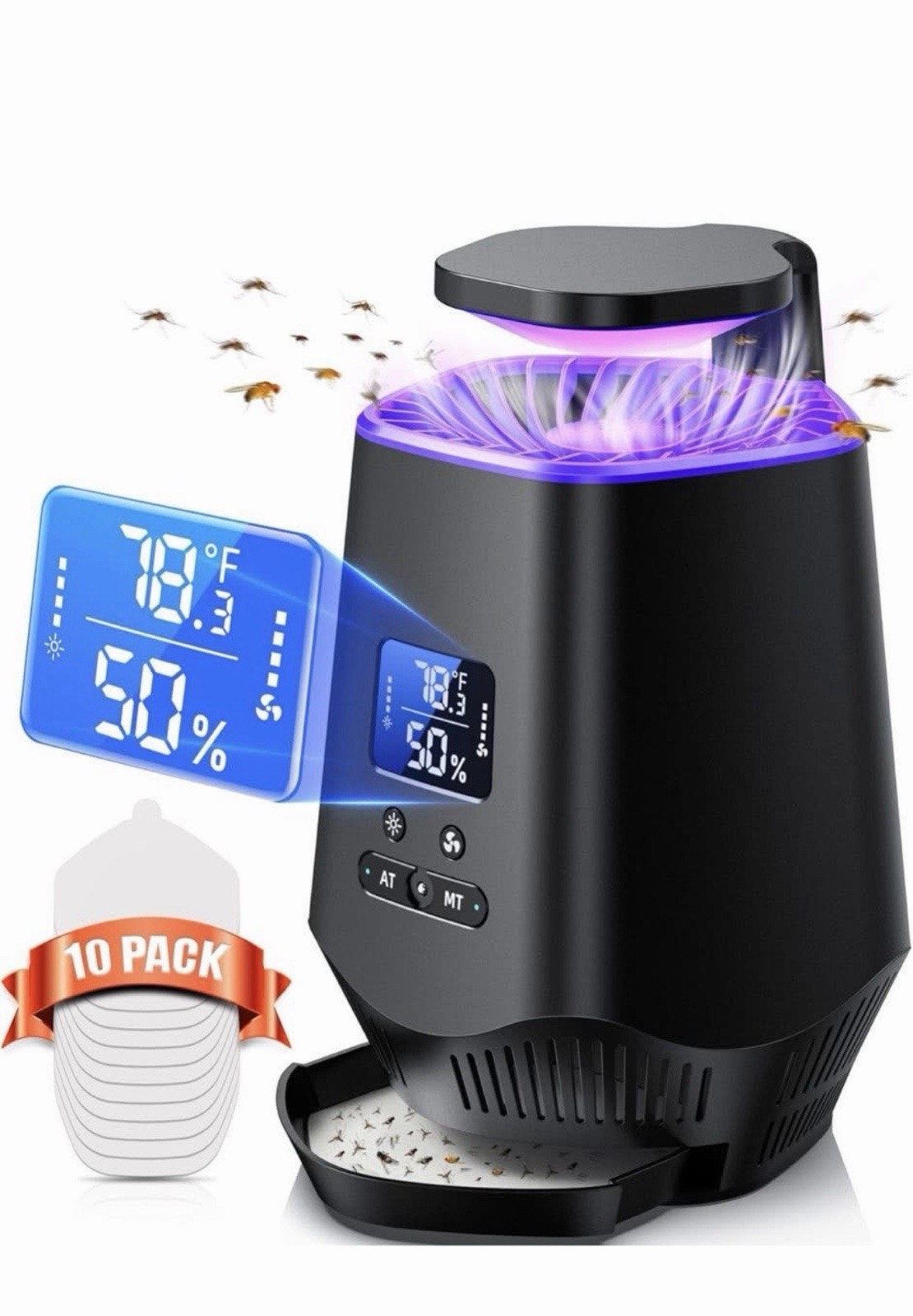 Fruit Fly Traps for Indoors Smart Flying Insect Trap with Temperature + Humidity