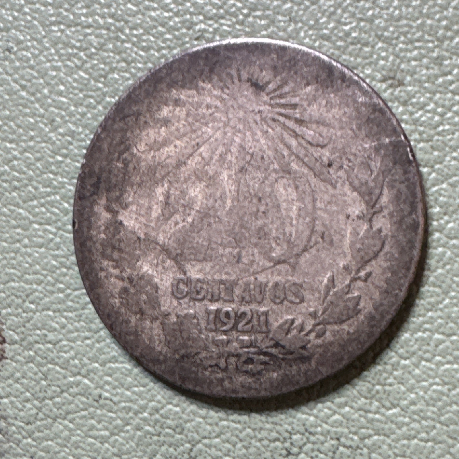 1921 Mexico 20 Centavos 0.720 Silver ASW 0.0772
