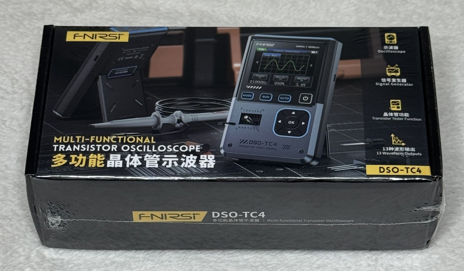 FNIRSI DSO-TC4 10Mhz Multi-Functional Handheld Transistor/Component Oscilloscope
