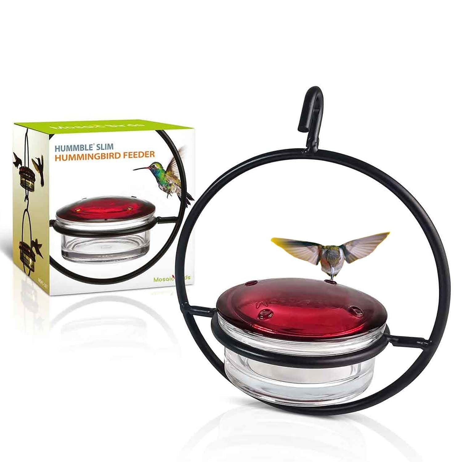 Mosaic Birds Hummble Slim Hummingbird Feeder, M045-301, 3.4 Ounce Capacity, C...