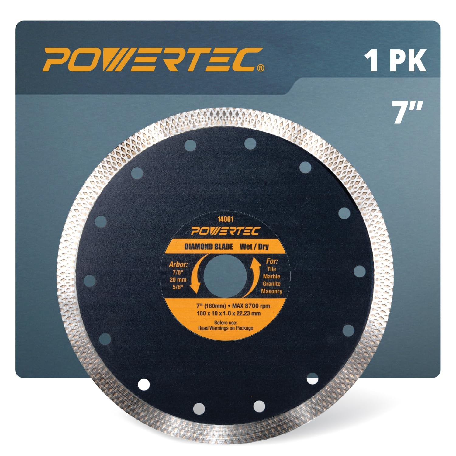 Diamond Saw Blades 7 Inch, Tile Saw Blade Wet, Concrete Blade for Circular Sa...
