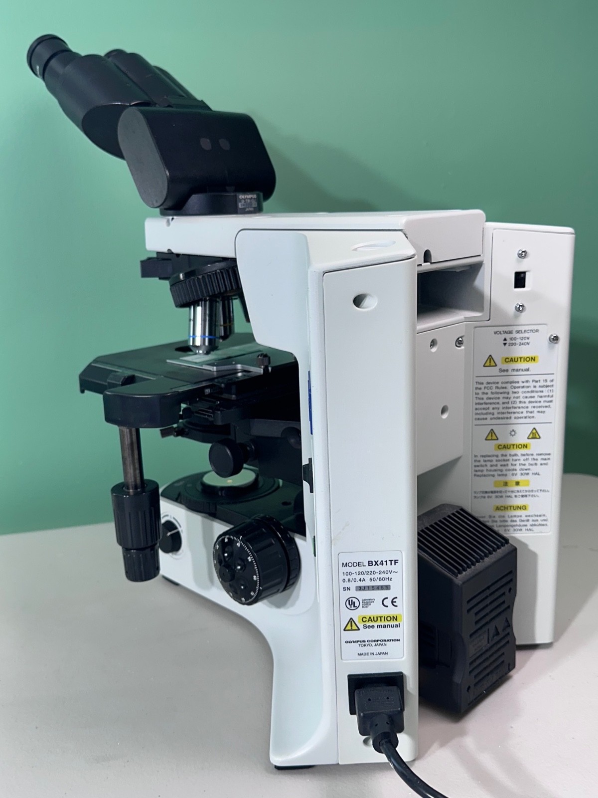 NICE Olympus BX41 Microscope with 3 Objectives, Ergonomic Tilting Head