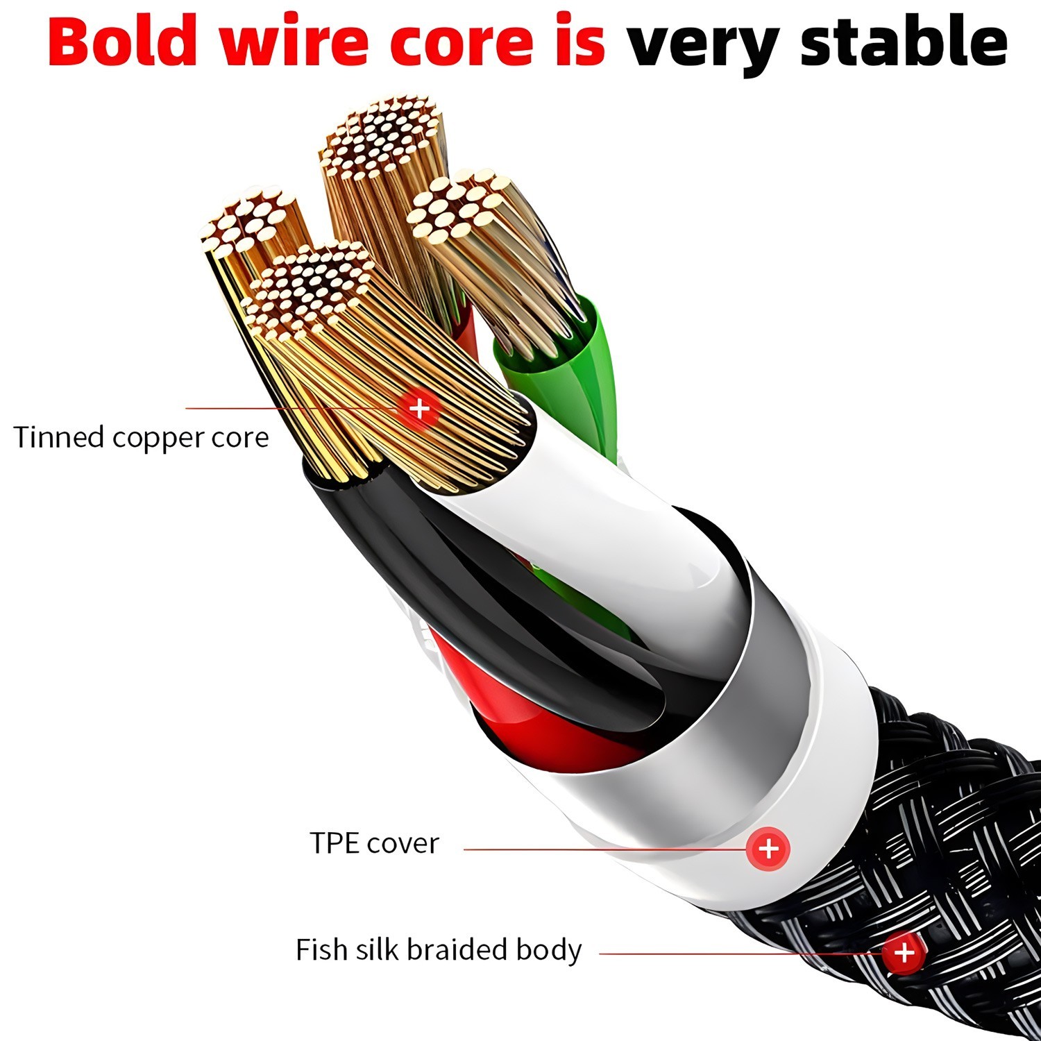 4 in 1 Multi USB Charging Cable Fast Charger Cord For iPhone Type C Micro