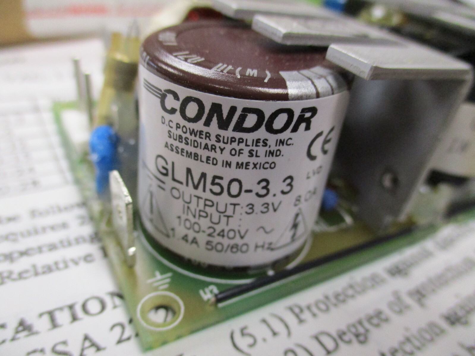 Condor GLM50-3.3 Power Supply (3.3V, 8A)