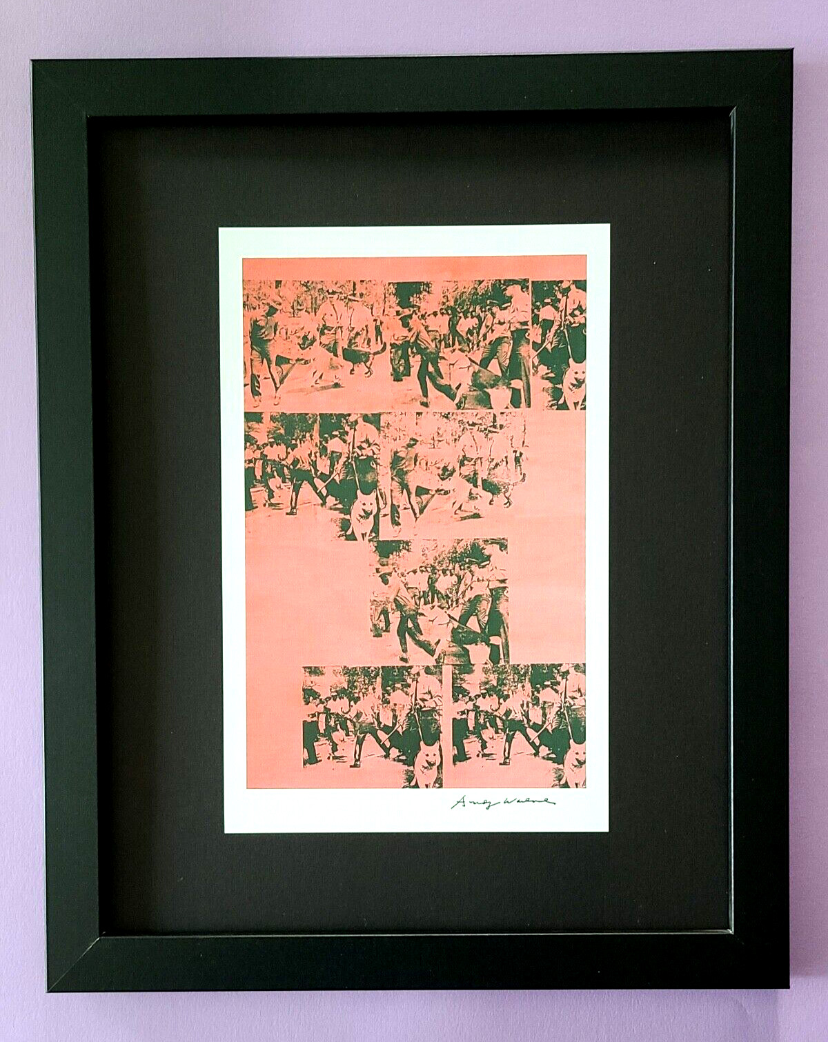 Andy Warhol | Retro "Riots" Art Print Classic Pop Signed New Frame Ready to Hang
