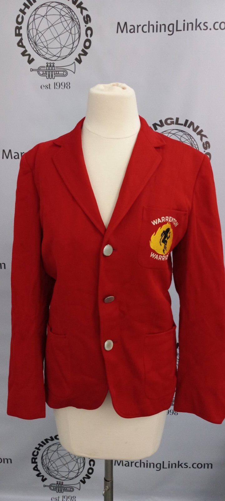 Used Marching Band Uniform jacket  (size 34/color Red)
