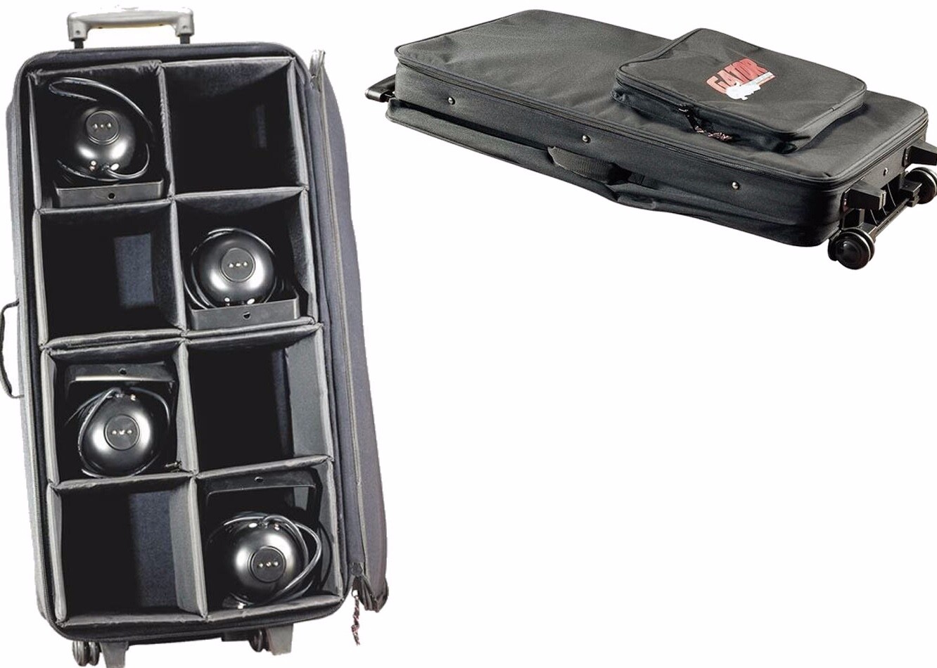 Gator G-PAR-38 PAR 38 LED Pro Light Case Handle Wheels & Dividers (holds 8 ea.)