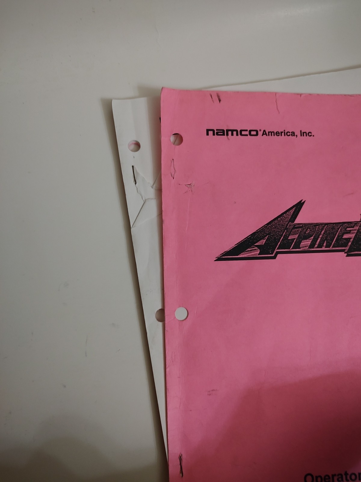 Namco Alpine Racer Preliminary Operator’s Manual Arcade Game