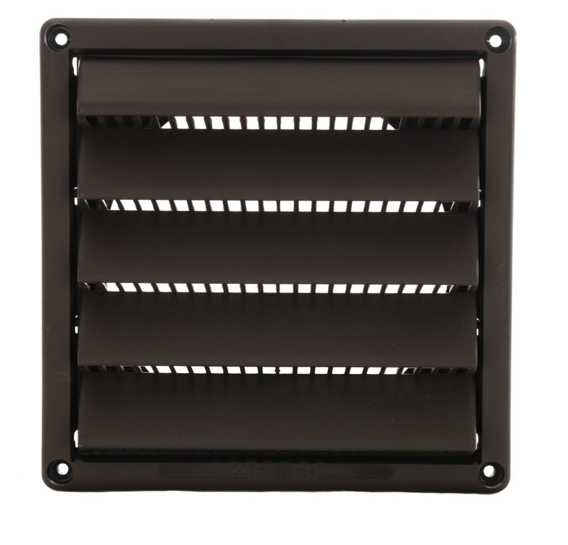 Lot Of 12 Famco Plastic Wall Vent With Fixed Louvers 6”
