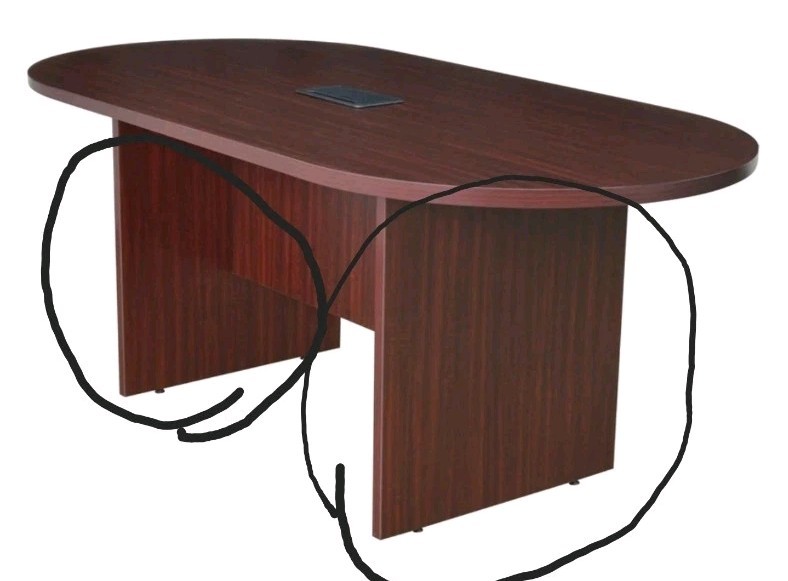 Regency Conference Table Mahogany Damaged! Only Includes BOX B See Images