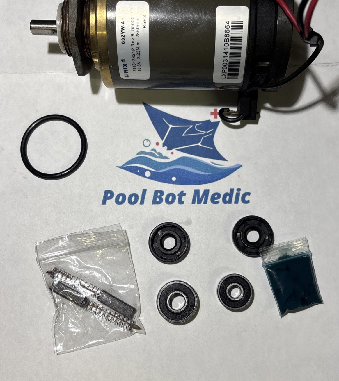 MAYTRONICS DOLPHIN IMPELLER MOTOR PUMP REPAIR BRUSHES SEAL KIT 63ZYW-A1 5500011